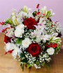 Christmas Collection  | “Christmas Cheer” Flower Arrangement in a hat box