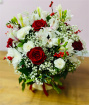 Christmas Collection  | “Christmas Cheer” Flower Arrangement in a hat box