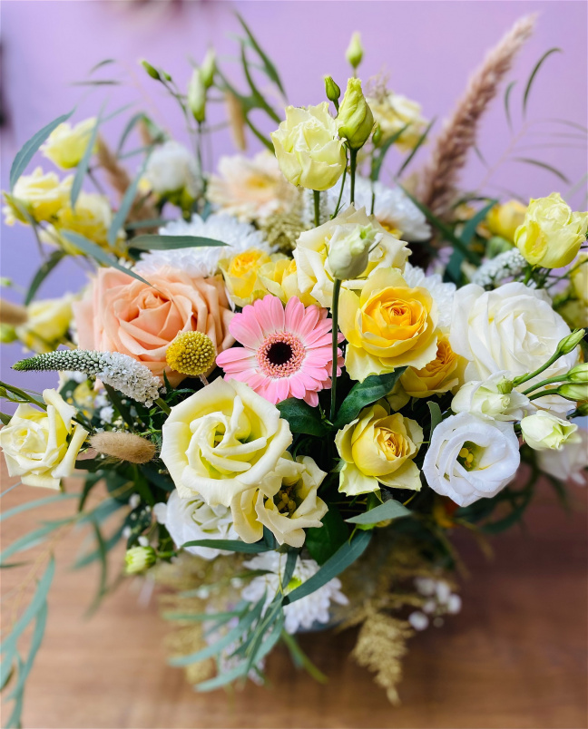 Anniversary | Arrangements | Birthdays | Easter | Get well soon flowers | Leaving flowers | Mother's Day | New home flowers | “Basket of Joy”