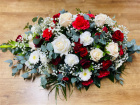 Funeral | Red and White Single Ended Spray