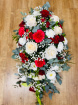 Funeral | Red and White Single Ended Spray