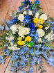 Funeral | Blue , Yellow and Cream - Funeral Sheaf