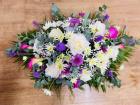 Funeral | Funeral Spray - Purple ,White and Pink