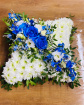 Funeral | Massed Cushion - blue and white