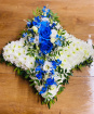 Funeral | Massed Cushion - blue and white