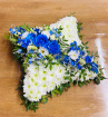 Funeral | Massed Cushion - blue and white