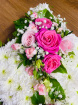 Funeral | Massed cushion - pink and white