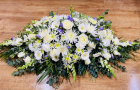 Funeral | White and lilac double ended spray