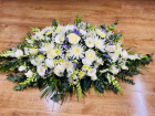 Funeral | White and lilac double ended spray