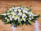 Funeral | White and lilac double ended spray