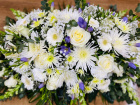 Funeral | White and lilac double ended spray