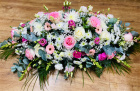 Funeral | Light pink and white funeral spray