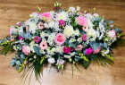 Funeral | Light pink and white funeral spray