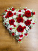 Funeral | Red and white solid heart