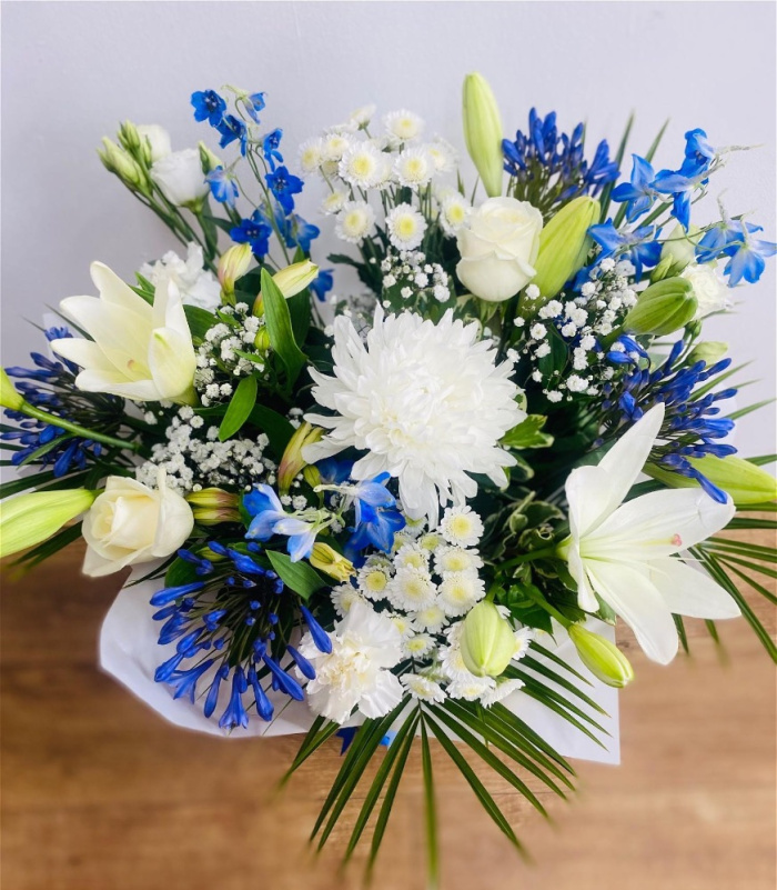 Birthdays | Bouquets | Sympathy Flowers | “Blue Waves “