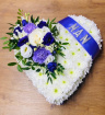 Funeral | Purple and white solid heart