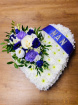 Funeral | Purple and white solid heart