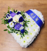Funeral | Purple and white solid heart