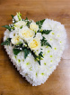 Funeral | White and green solid heart
