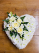 Funeral | White and green solid heart