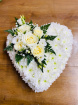 Funeral | White and green solid heart