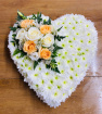 Funeral | Peach and white solid heart
