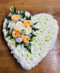 Funeral | Peach and white solid heart