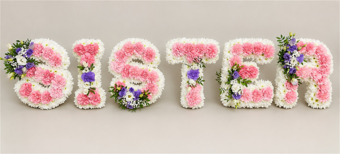 Funeral | SISTER - pink , white and lilac