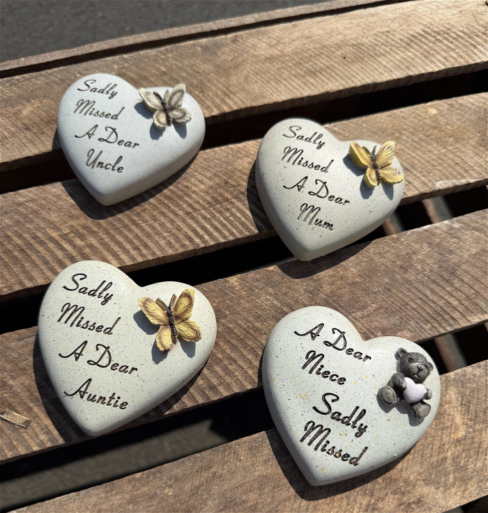 memorial plaques | Heart Stones