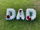 Funeral Lettering | Chrysanthemum Based ribbon edge letters