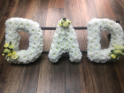 Funeral Lettering | Chrysanthemum Base No Edging