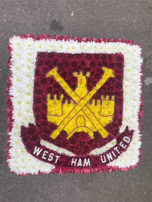 Funeral Bespoke Pieces | West Ham Badge