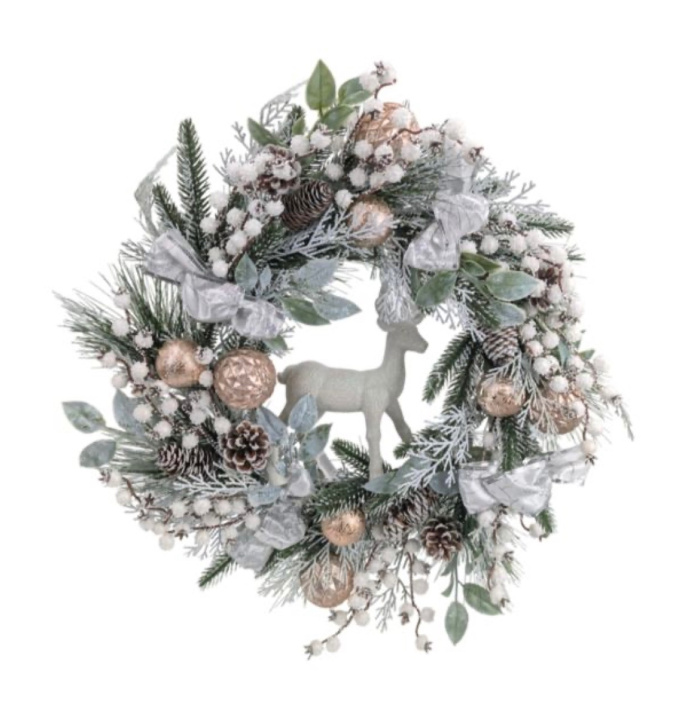Christmas Artificial Flowers | Reindeer Wreath