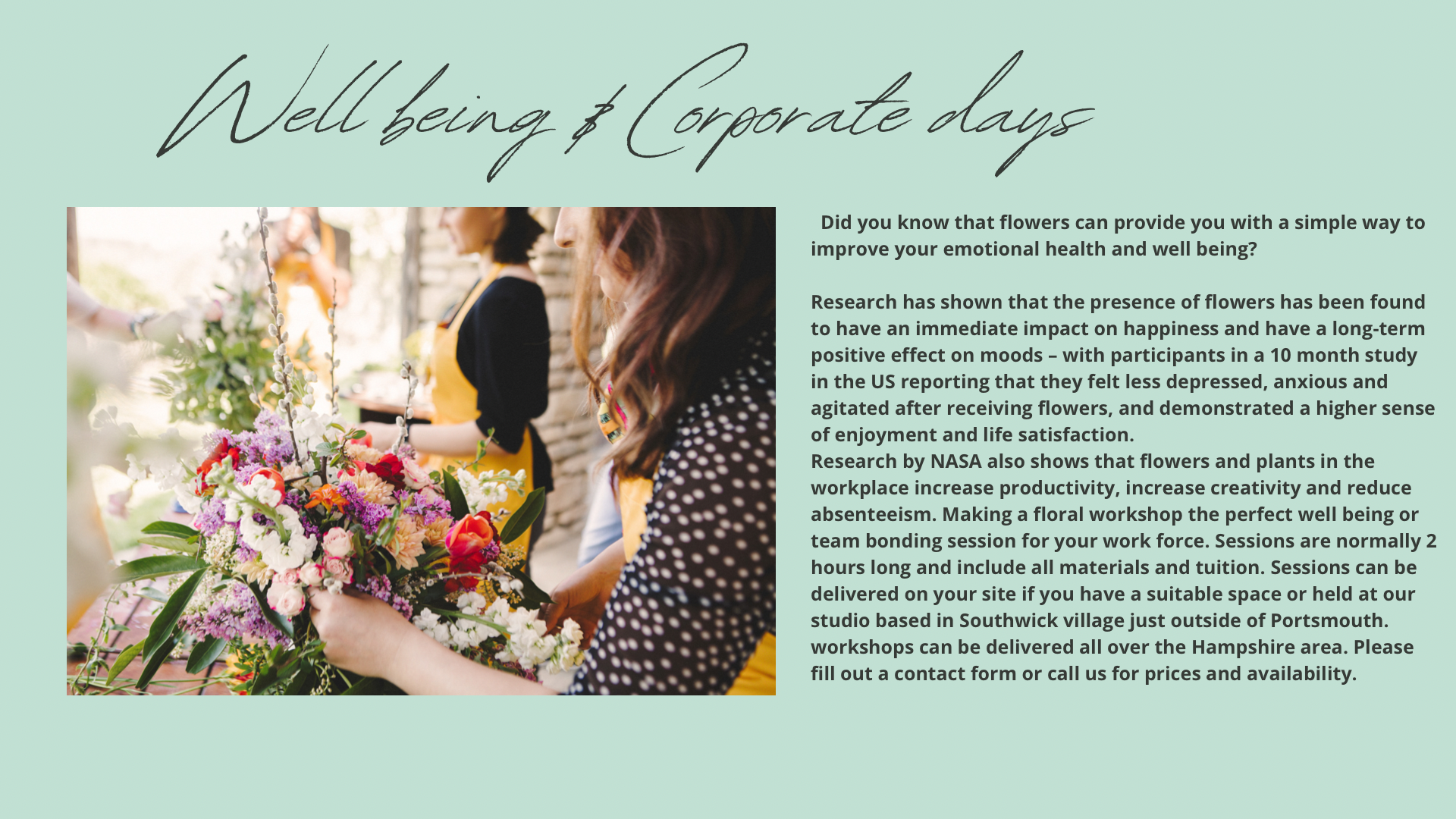 Lily & Bee | Waterlooville | Flower School & Workshops