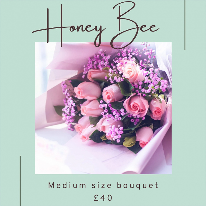 Bouquets | Gifts | Mother's Day | Upsell gifts | Honey Bee  medium Bouquet florists choice hand tied bouquet
