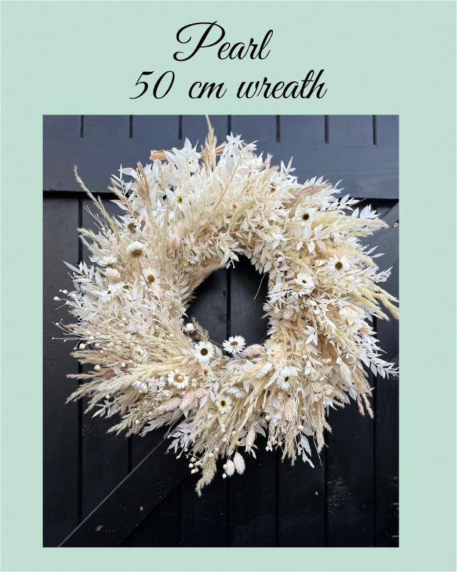  Christmas Door wreath | Pearl wreath
