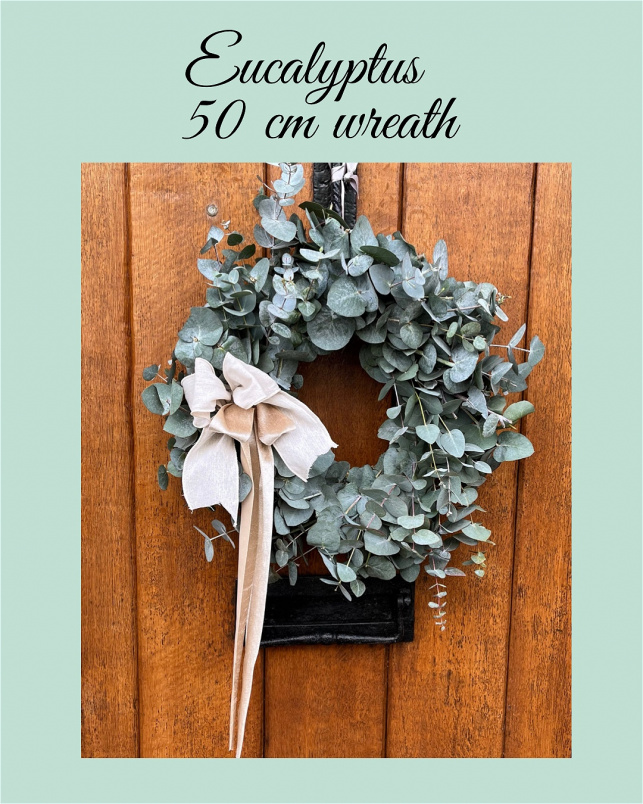 Christmas Door wreath | Kylie eucalyptus wreath 50 cm