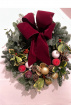 Christmas | Door wreath | Silent night burgundy bow