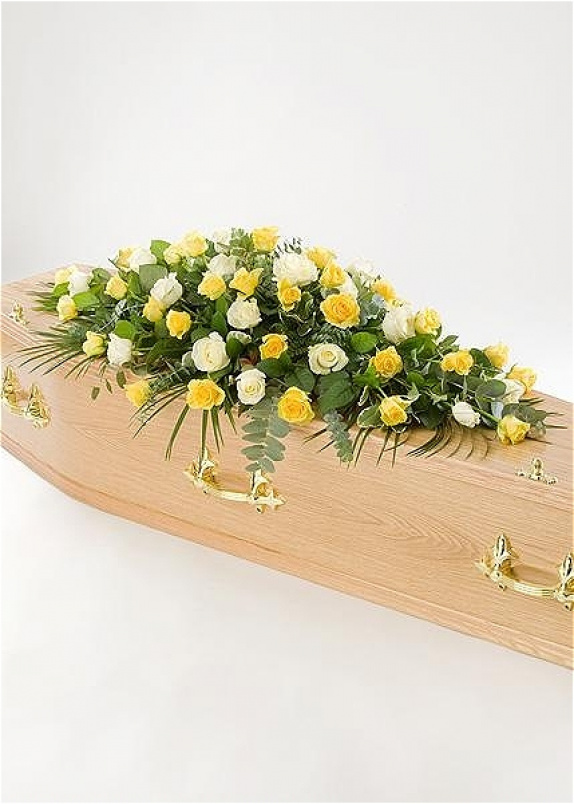 Casket Sprays | Funeral & Sympathy | Rose and carnations Casket Spray