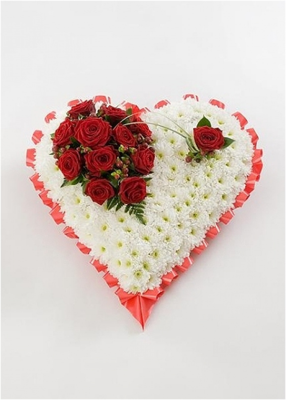 Funeral & Sympathy | Hearts and Crosses | Heart shaped sympathy tribute