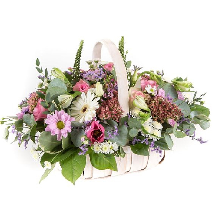 Eco Friendly Gift and Farewell Flowers | Farewell & Sympathy Flowers | Garden Flower Gift Shop | Basket of seasonal flowers