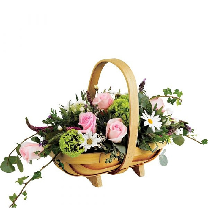 Eco Friendly Gift and Funeral Flowers | Funeral & Sympathy | Basket of seasonal flowers