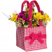Gift Flowers for all occasions | Woven Shopping Bag of lovely flowers