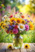 Eco Friendly Gift and Farewell Flowers | Garden Flower Gift Shop | Mothers Day | Valentines | Vase of Seasonal Blooms