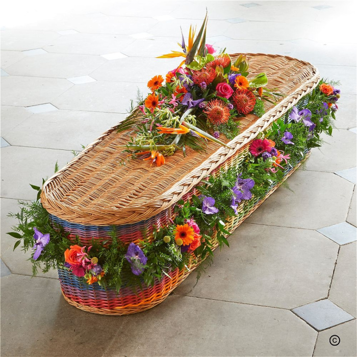 Casket Sprays | Funeral & Sympathy | Eco, sustainable wicker casket  garlands and Spray