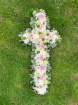 Heart & Crosses | White, cream and pink rose cross