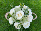 Arrangements | Sympathy Flowers | White and green flower basket