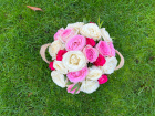 Arrangements | Sympathy Flowers | White and pink flower basket