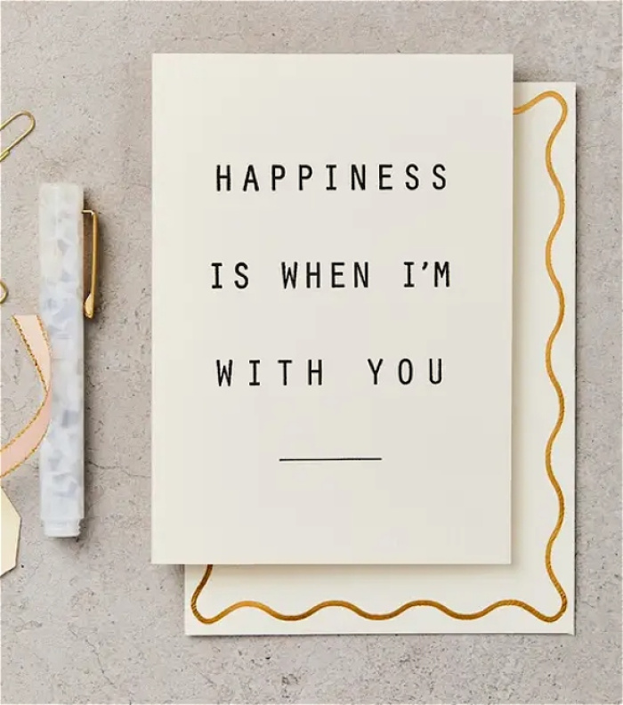 Greeting Cards | Happiness Is When I'm With You Card