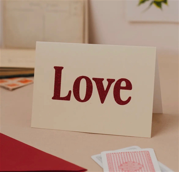 Valentine’s Day Accessories | ‘Love’ 1970s Style Card